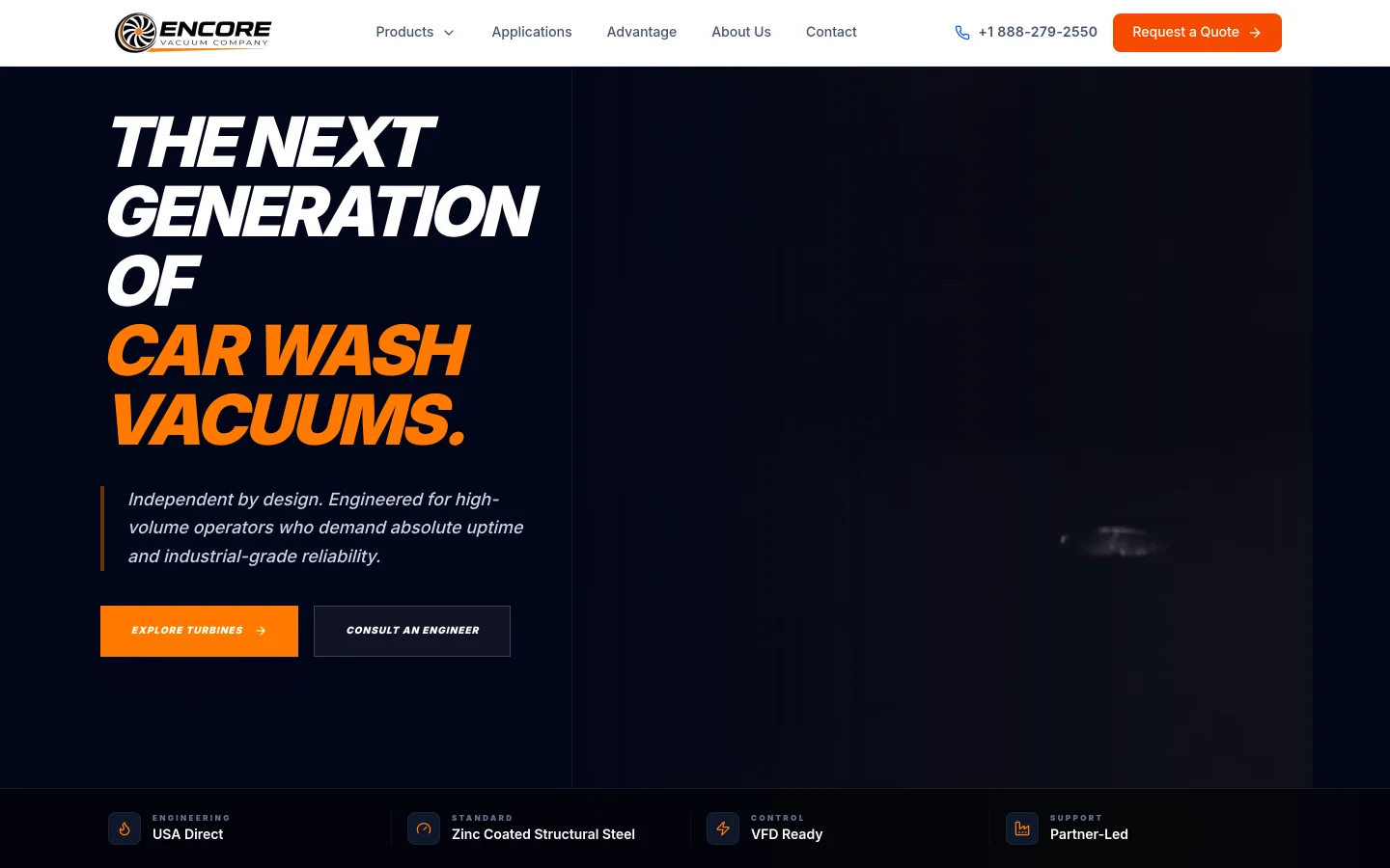 Encore Vacuum website